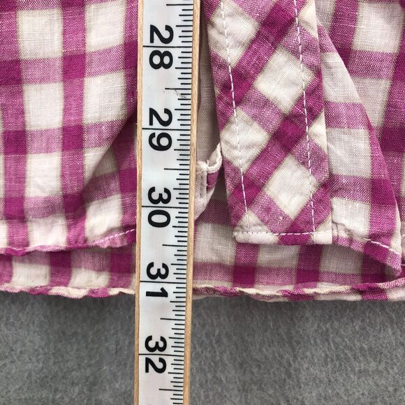 Bugatchi Button Shirt Mens Size XL Linen Shaped Fit Plaid Long Sleeve - Picture 10 of 16